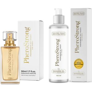 PheroStrong By Night for Women Perfumy 50 ml + Olejek do ciała 100 ml ZESTAW