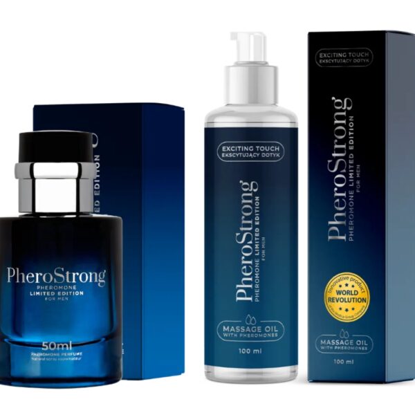 PheroStrong Limited Edition for Men Perfumy 50 ml + Olejek do ciała 100 ml ZESTAW