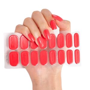 Deni Carte Naklejki Żelowe - naklejki na paznokcie utwardzane UV/LED, różne kolory Light Red | Jasny Czerwony