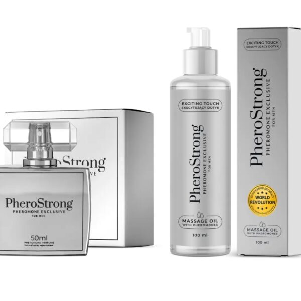 PheroStrong Exclusive for Men Perfumy 50 ml + Olejek do ciała 100 ml ZESTAW