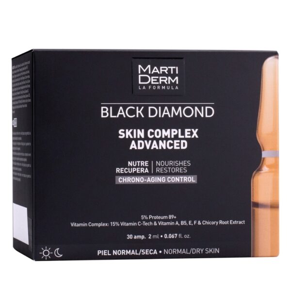 Serum do twarzy odżywczo-regenerujące w ampułkach - Martiderm - Black Diamond Skin Complex Ampoules - 30 x 2 ml