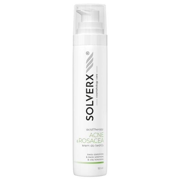 Krem do twarzy z kwasami - SOLVERX Acid Therapy - ACNE & ROSACEA - trądzik pospolity i różowaty - 50 ml