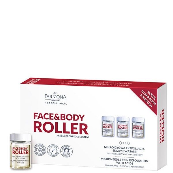 Mikroigłowa eksfoliacja skóry kwasami Farmona FACE & BODY ROLLER 5x5ml