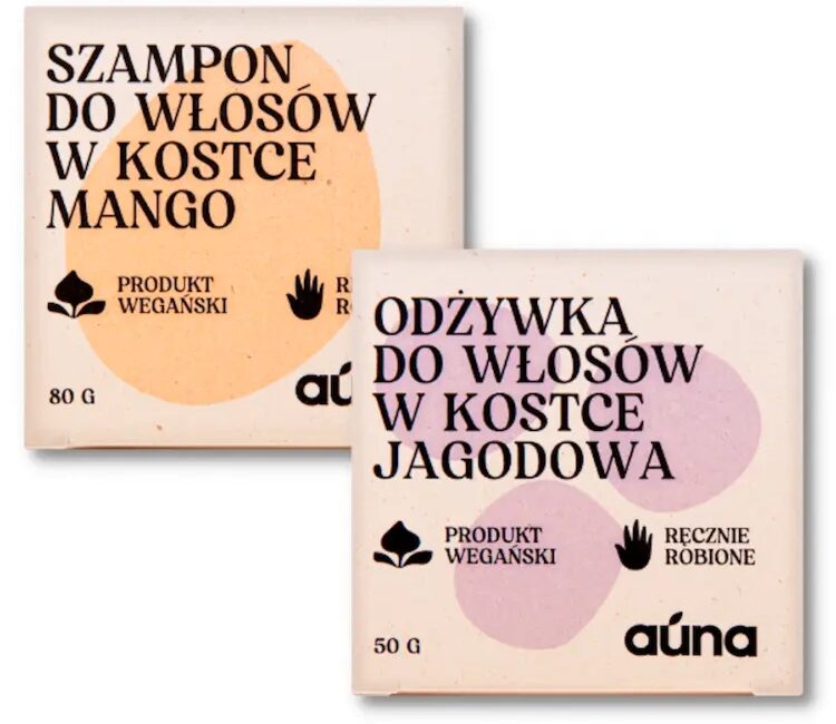 Zestaw Szampon Mango w Kostce 80 g + Odżywka Jagodowa w Kostce 50g