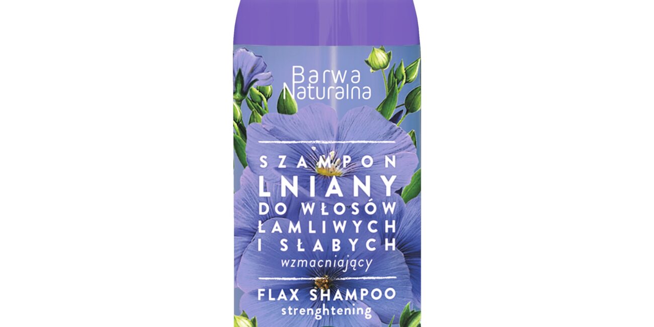 Barwa Naturalna - wzmacniający szampon lniany do włosów, 300ml