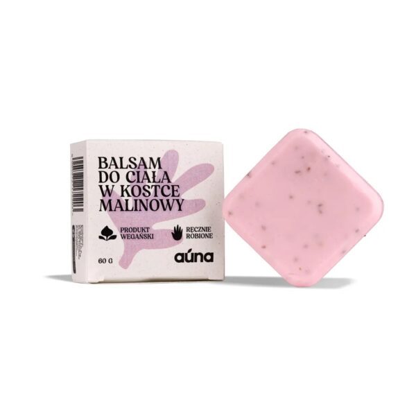Balsam do ciała w kostce MALINOWY z delikatym efektem peelingującym 60 g