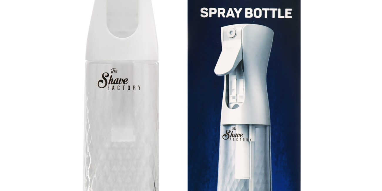 The Shave Factory Spray Bottle - butelka ze spryskiwaczem, biała, 300ml
