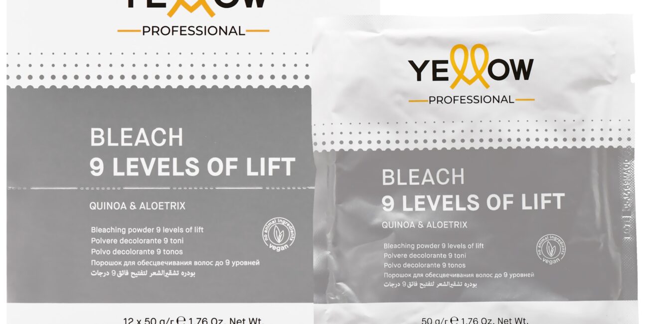 Alfaparf Yellow Bleach 9 Levels Of Lift - rozjaśniacz w saszetkach, nawet do 9 tonów, 12x50g