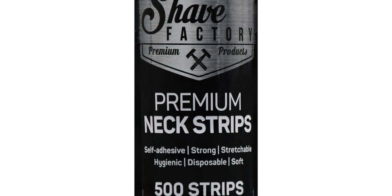 The Shave Factory Neckpaper - papierowy kołnierz fryzjerski w rolce, kolor czarny