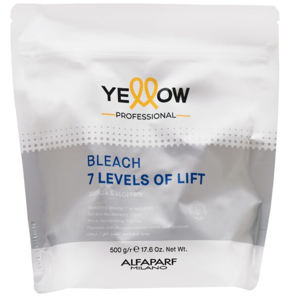 Alfaparf Yellow Bleach 7 Levels Of Lift – proszek rozjaśniający włosy do 7 tonów, 500 g