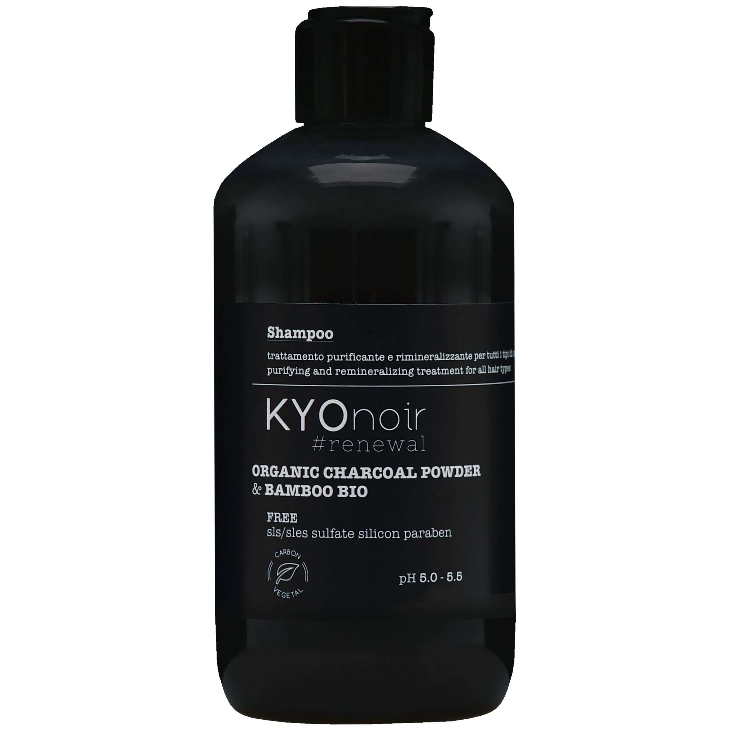 KYO Noir Organic Charcoal Shampoo - szampon detoksykujący włosy, 250ml