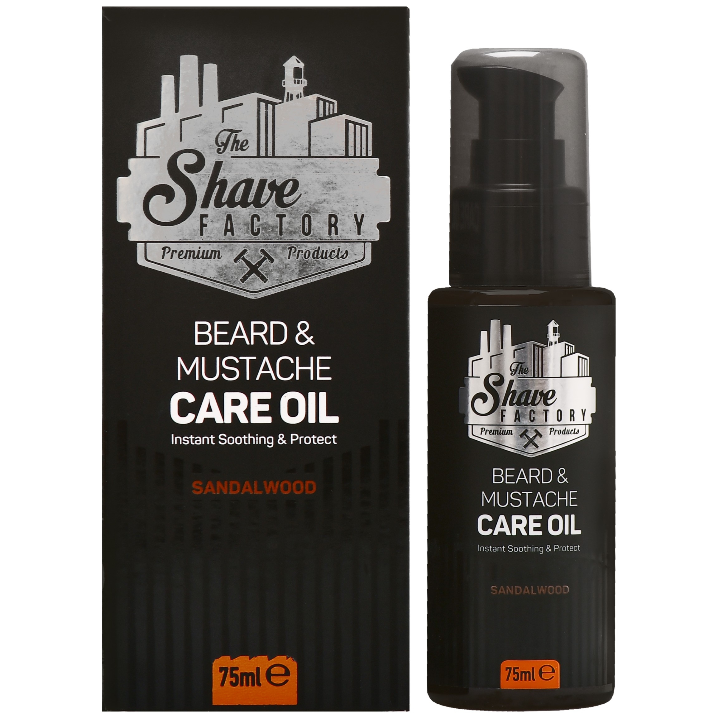 The Shave Factory Sandalwood Beard Oil - nawilżający olejek do brody, drzewo sandałowe, 75ml