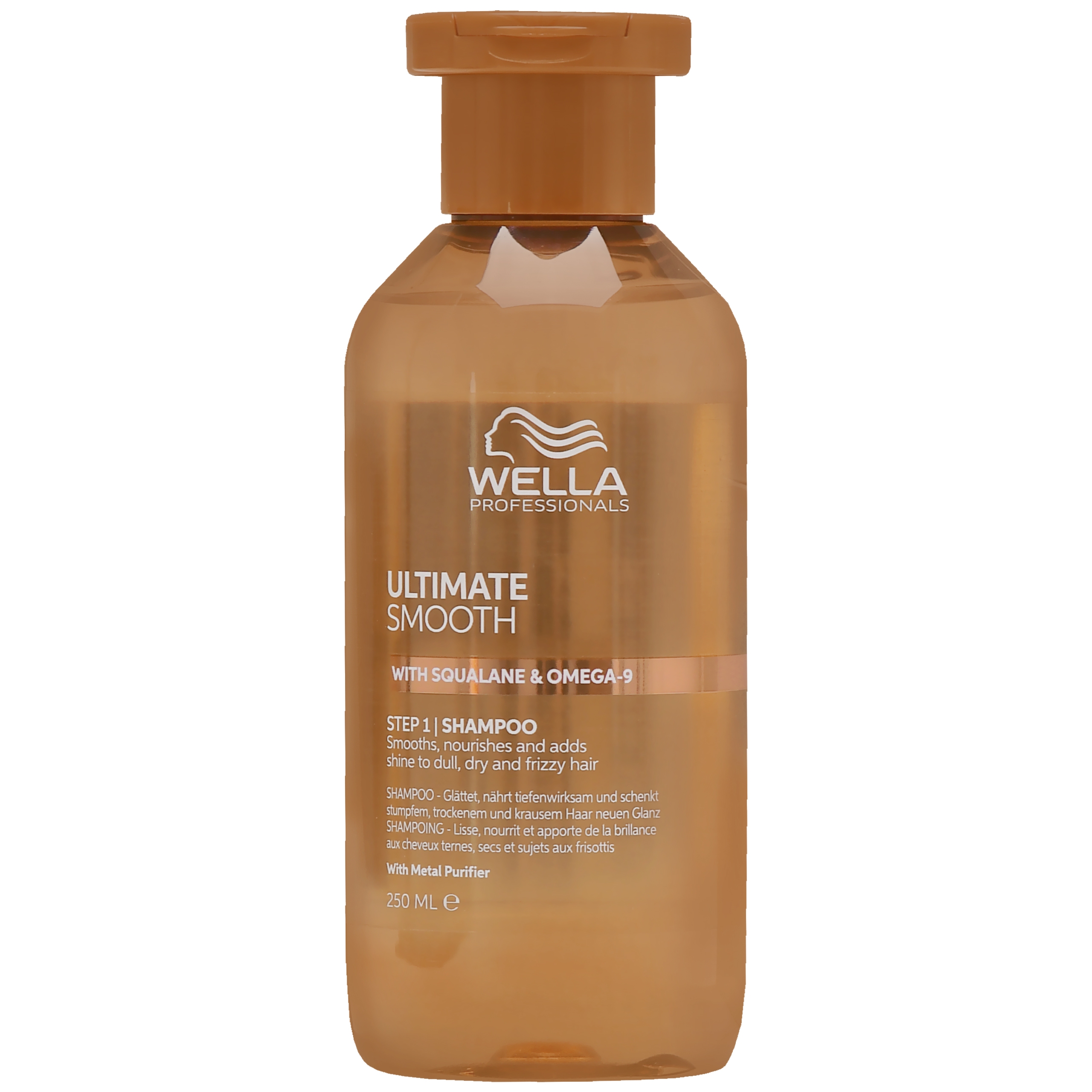 Wella ULTIMATE Smooth Shampoo - szampon do włosów suchych, matowych i puszących się, 250ml