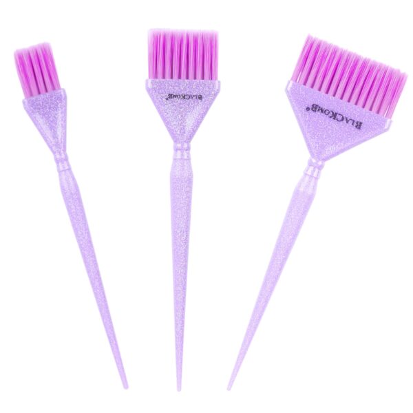 Poniks Blackomb Glam Brushes - zestaw 3 pędzelków do farbowania włosów