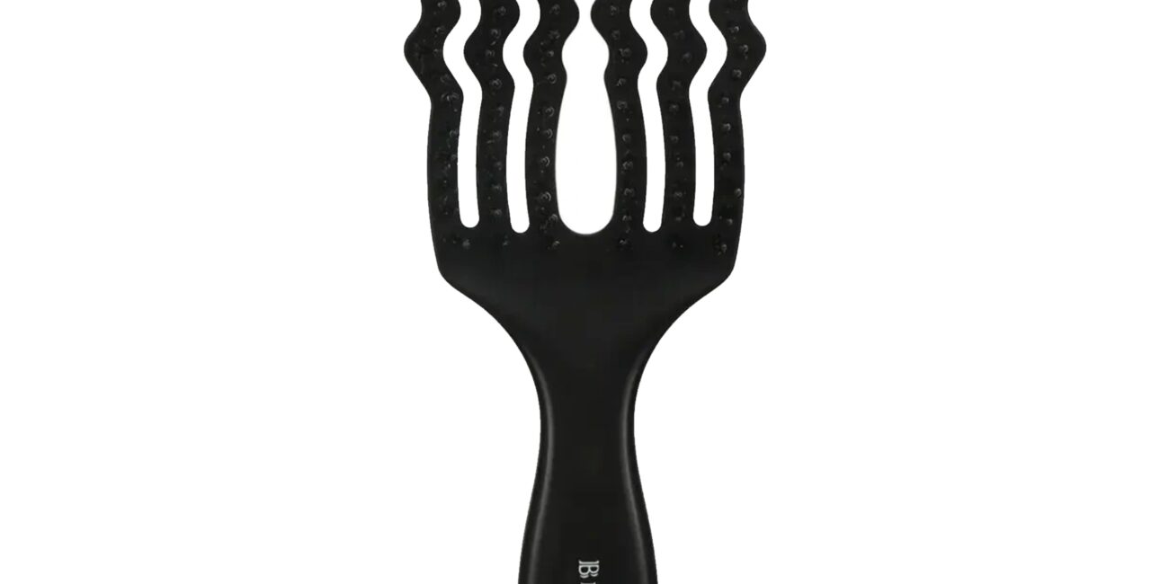 Poniks Blackomb Breeze Paddle Brush - masująca szczotka do włosów z naturalnym włosiem dzika