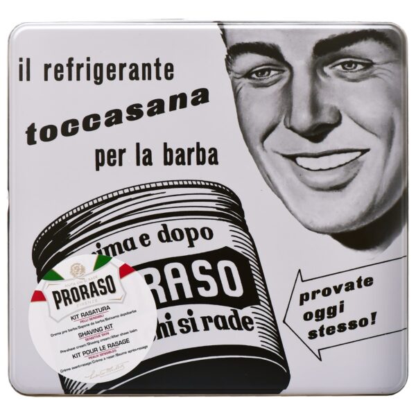 Proraso Sensitive Shaving Kit - zestaw do golenia skóry wrażliwej, 2x100ml + 150ml