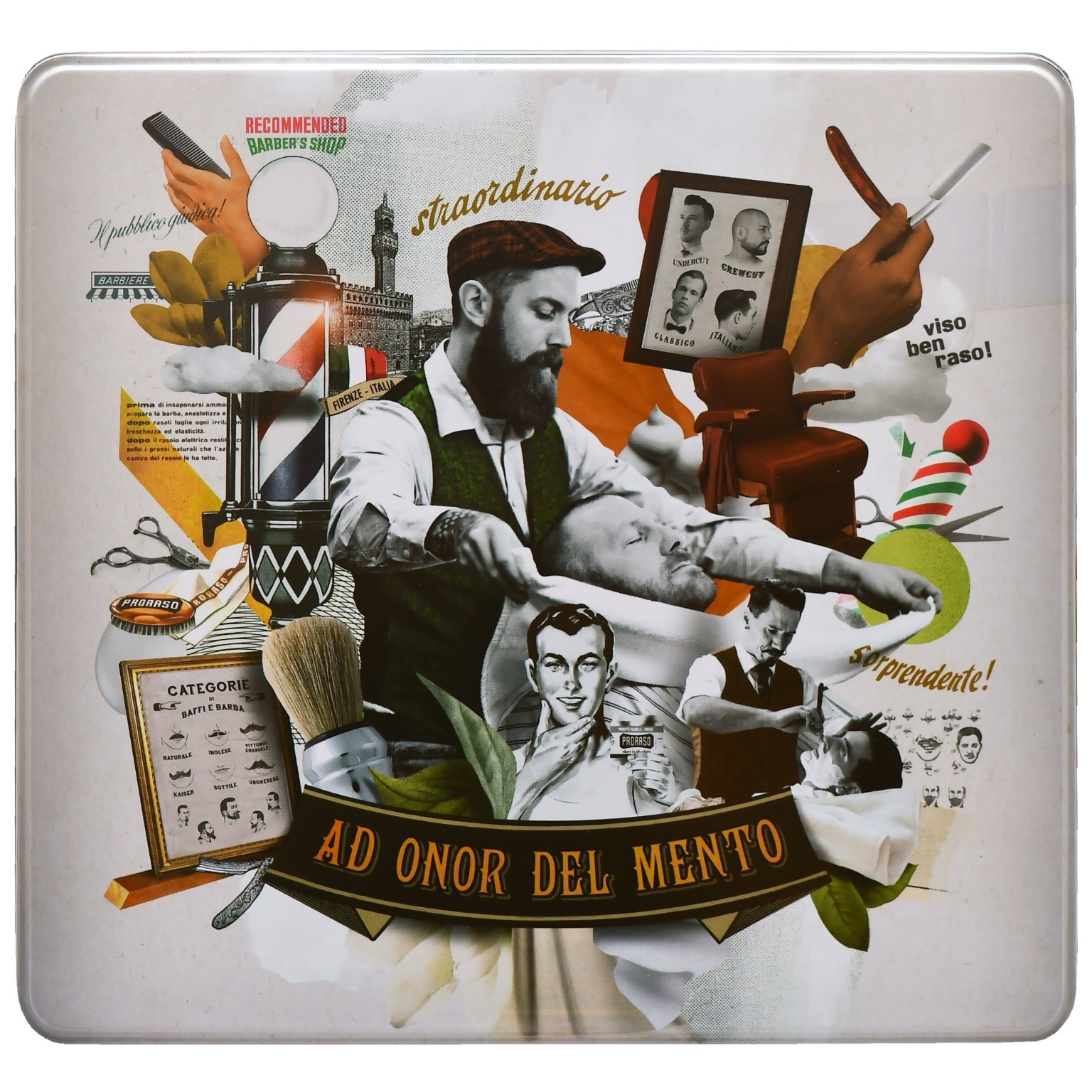 Proraso Refreshing Metal Box Beard Kit - odświeżający zestaw do brody, 30ml + 100ml + 200ml