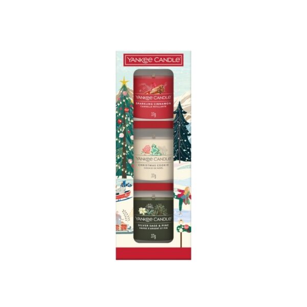YANKEE CANDLE APRES SKI 3 X 37G (Silver Sage & Pine, Christmas Cookie, Sparkling Cinnamon)