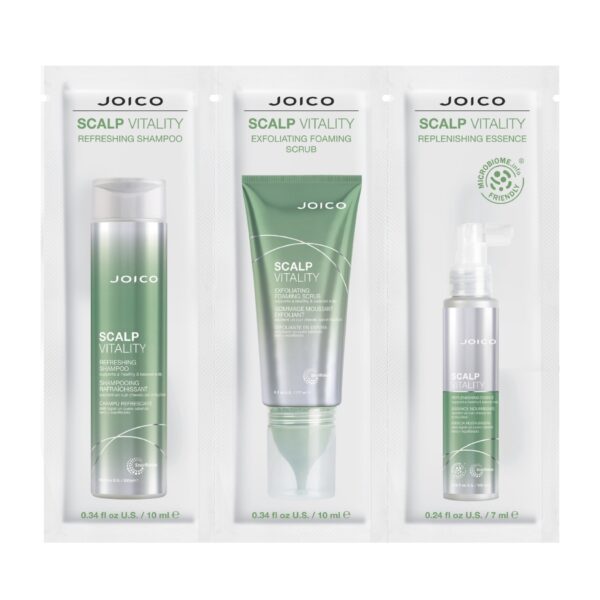 Zestaw JOICO Scalp Vitality Szampon 10 ml + Peeling 10 ml + Esencja 7 ml