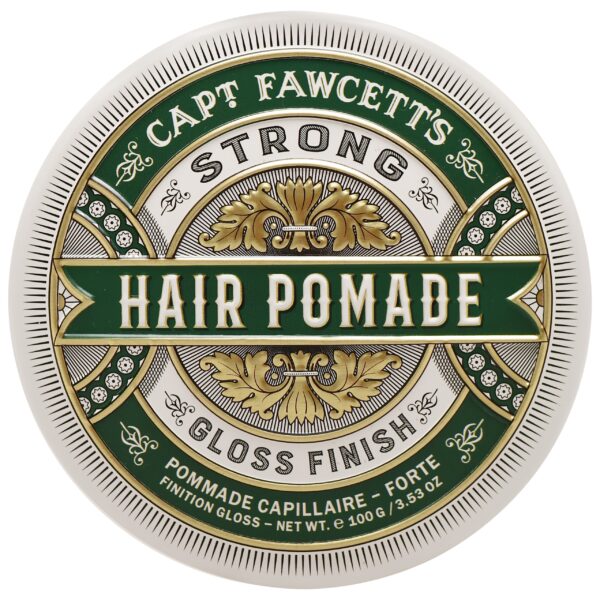 Captain Fawcett Strong Pomade Green – wodna pomada do włosów, mocny połysk i utrwalenie, 100g