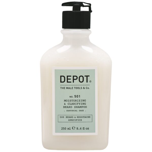 Depot NO. 501 Moisturizing & Clarifying Beard Shampoo Sartorial Sage - nawilżający szampon do brody, 250ml
