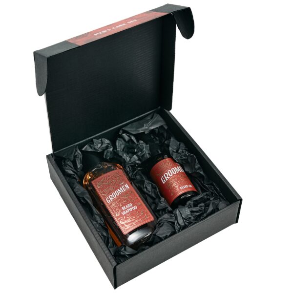 Groomen Fire Zestaw do Brody – szampon, balsam oraz olejek, 150ml+50g+50ml