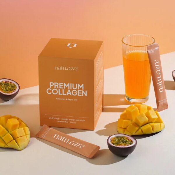 Kolagen 10 000 mg Premium Natu.Care, smak mango-marakuja