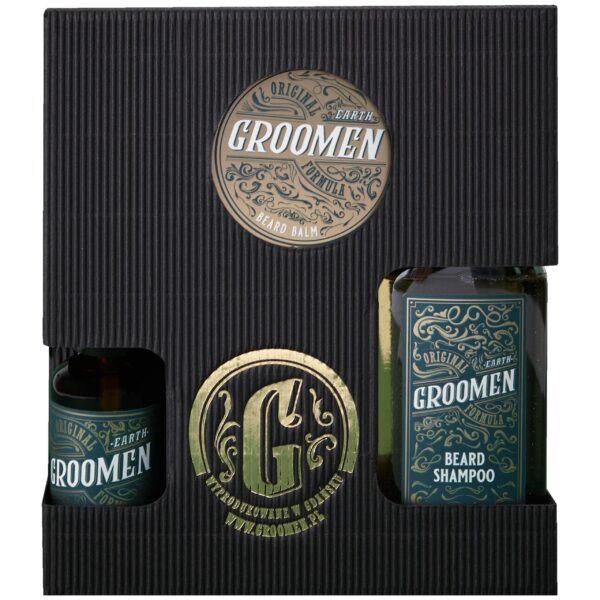 Groomen Earth Zestaw do brody – szampon oraz olejek do brody, 150ml+50ml