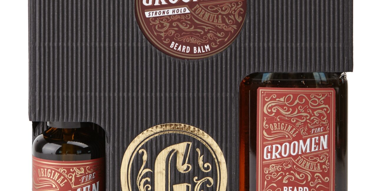 Groomen Fire Zestaw do Brody – szampon, balsam oraz olejek, 150ml+50g+50ml