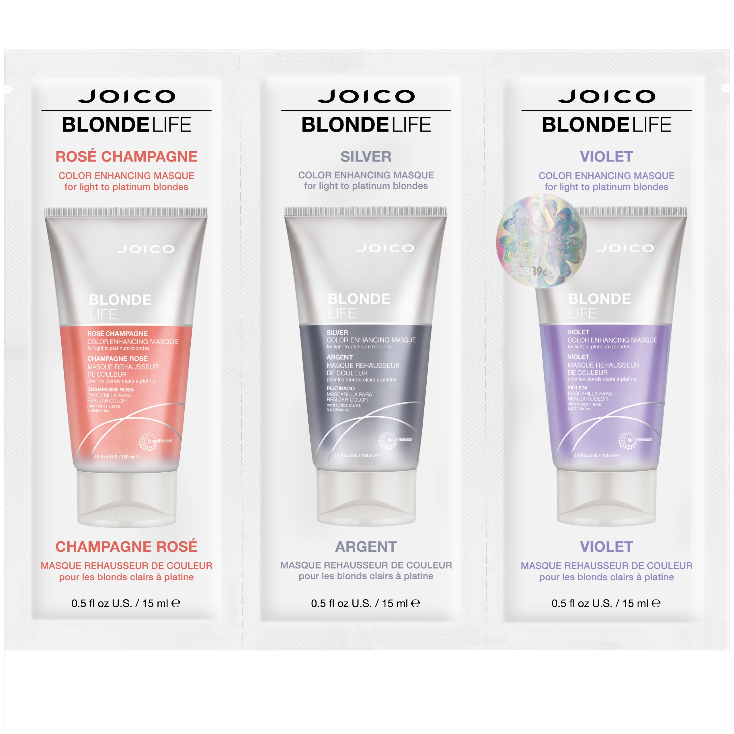 Zestaw masek koloryzujących JOICO Blonde Life Mask Trio