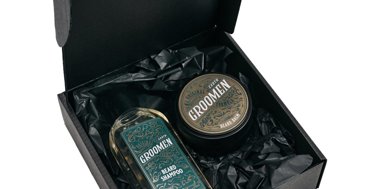 Groomen EARTH Zestaw do brody - szampon oraz balsam do brody, 150ml+50g