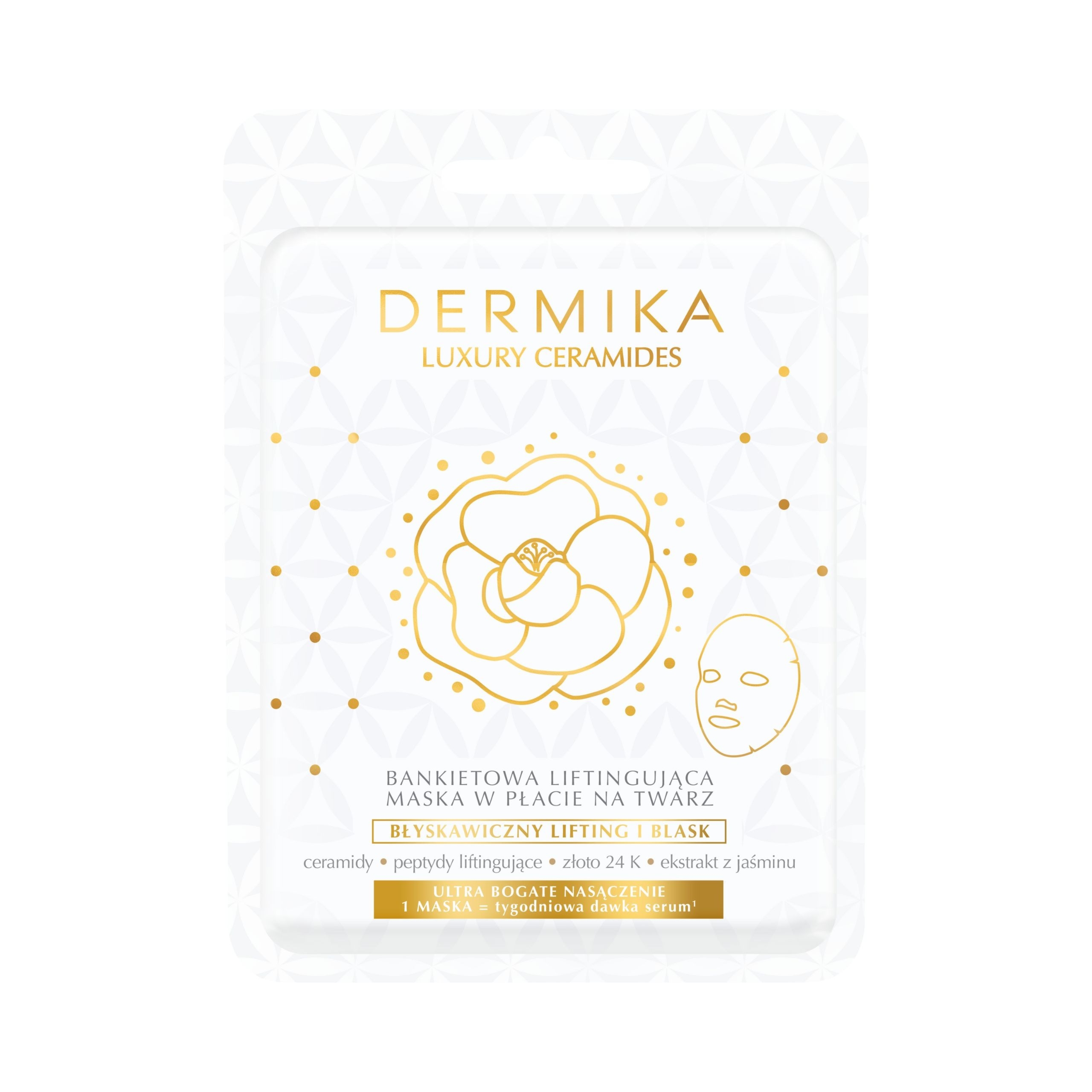 Dermika Bankietowa liftingująca maska w płacie na twarz