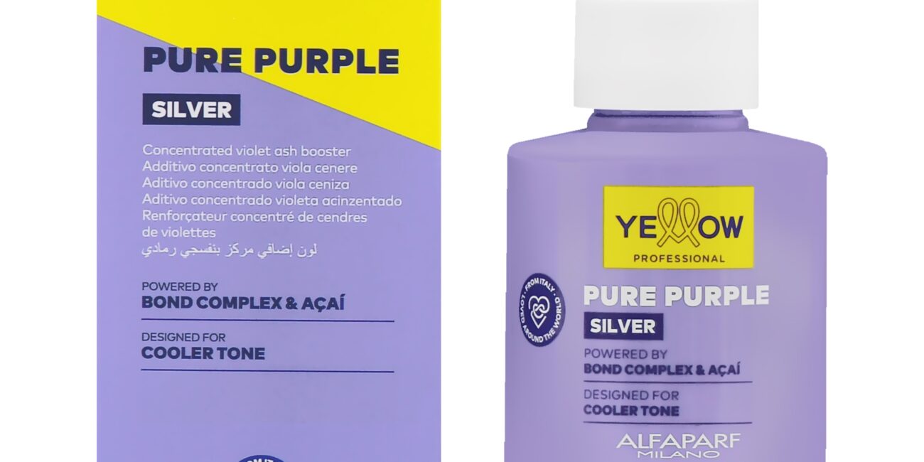 Alfaparf Yellow Pure Purple Silver Booster – tonujący pigment do włosów blond, 100 ml