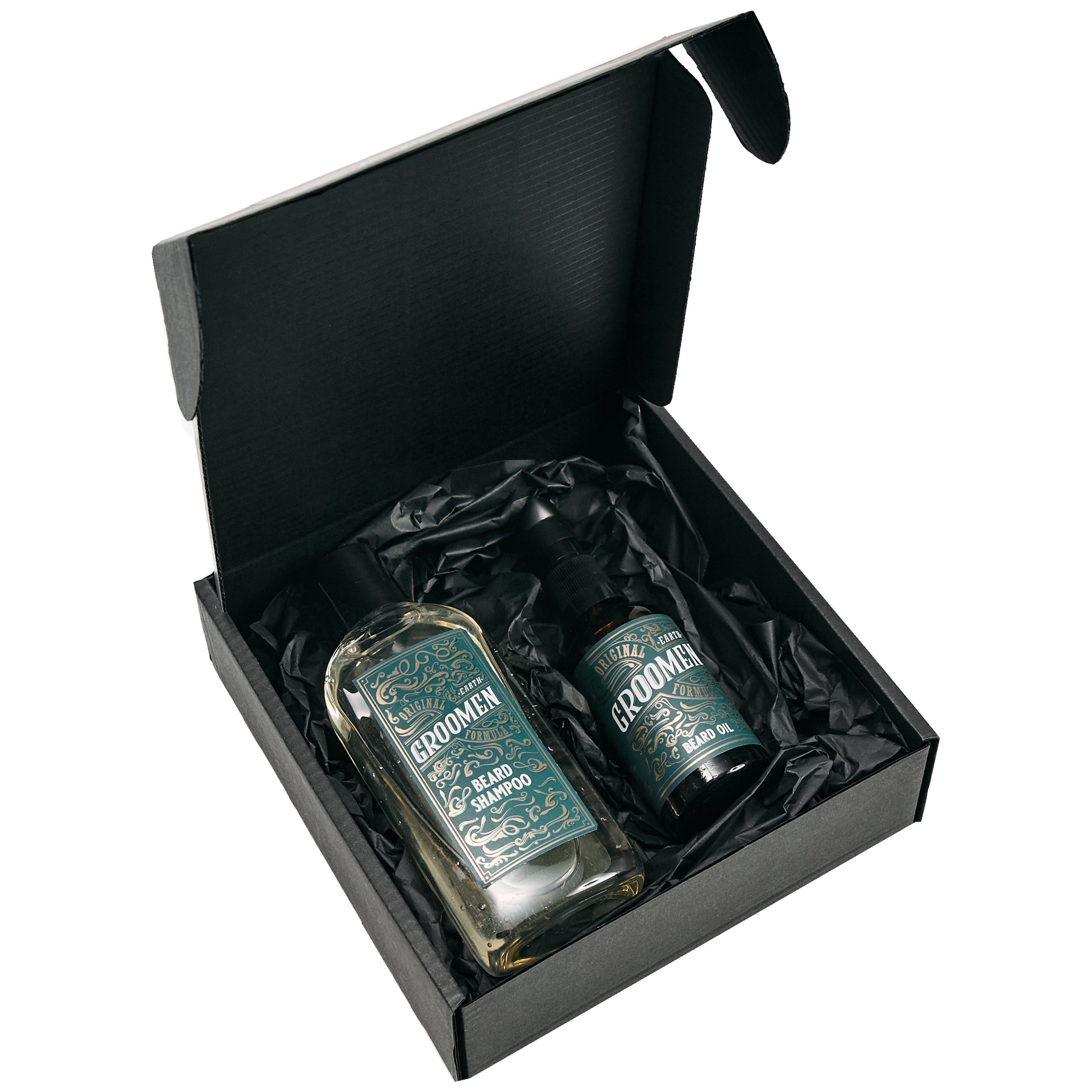 Groomen Earth Zestaw do brody - szampon oraz olejek do brody, 150ml+50ml