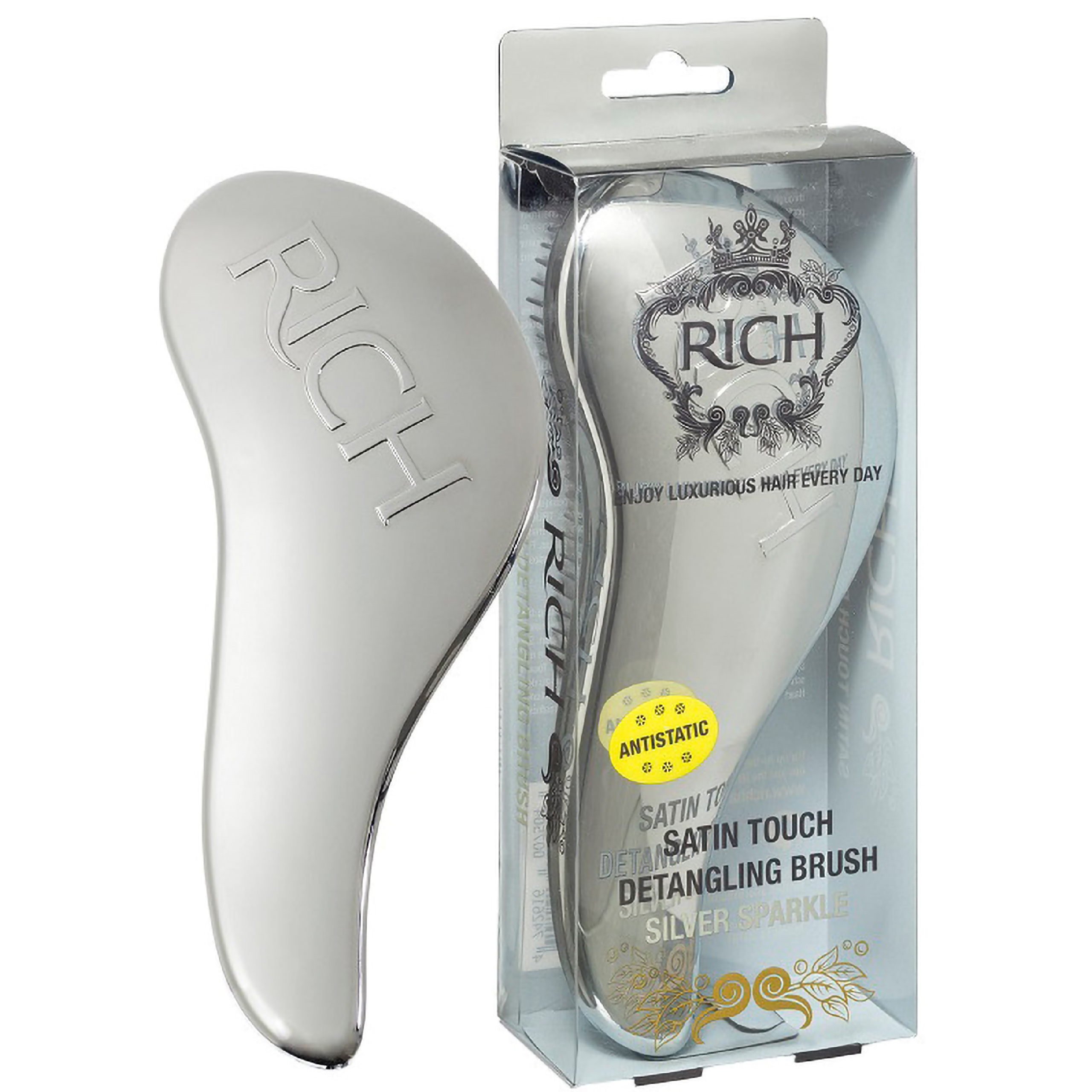 RICH SATIN TOUCH DETANGLING BRUSH SILVER METALLIC