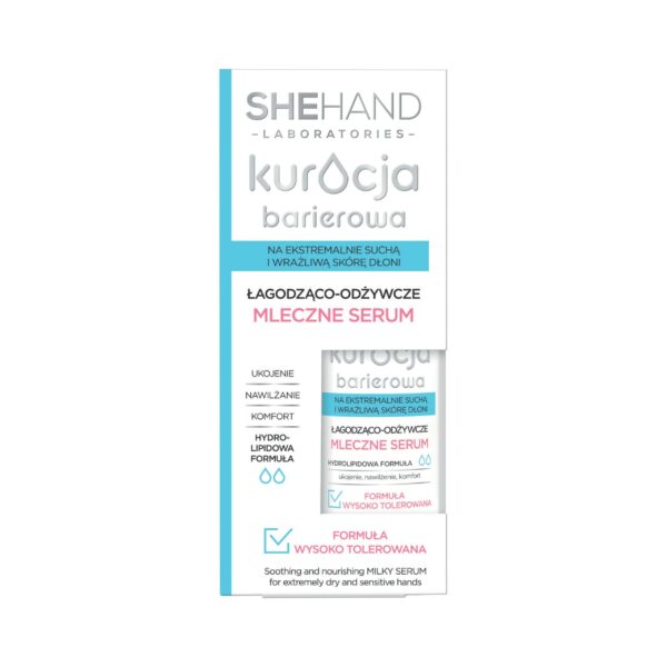 SheHand Łagodząco - odżywcze MLECZNE SERUM do ekstremalnie suchych i wrażliwych dłoni