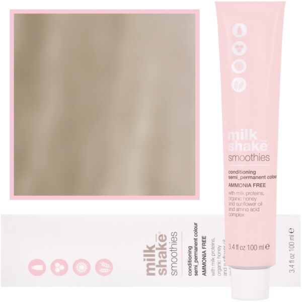 Milk Shake Smoothie Semi-Perm - farba do włosów bez amoniaku, paleta kolorów, 100ml 10.13 | 10AG | Popielato-złocisty platynowy najjaśniejszy blond