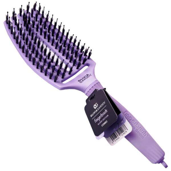 Olivia Garden Finger Brush Lawenda szczotka do włosów z włosiem dzika