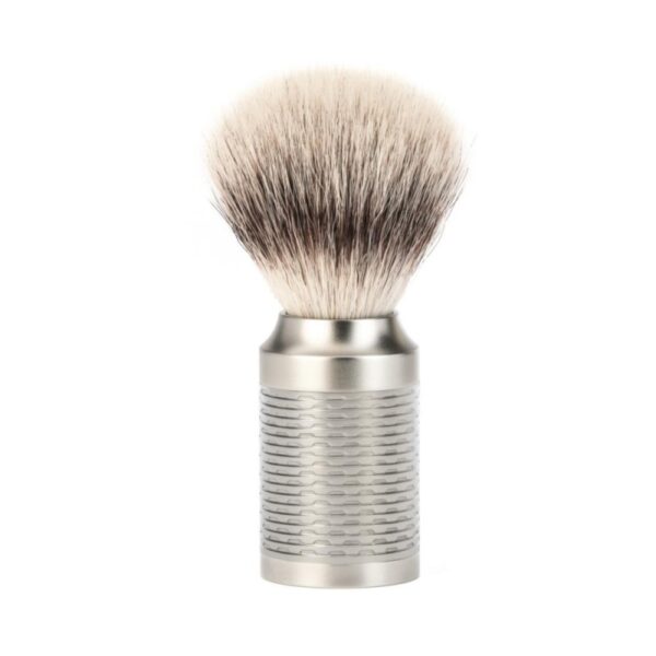 Pędzel do golenia Muhle ROCCA 31M94, syntetyk SilverTip Fibres, srebrny