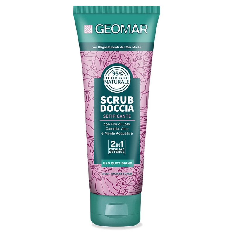 Geomar Shower Scrub Jedwabna skóra żel pod prysznic z peelingiem 250ml (SETIFICANTE fiolet)