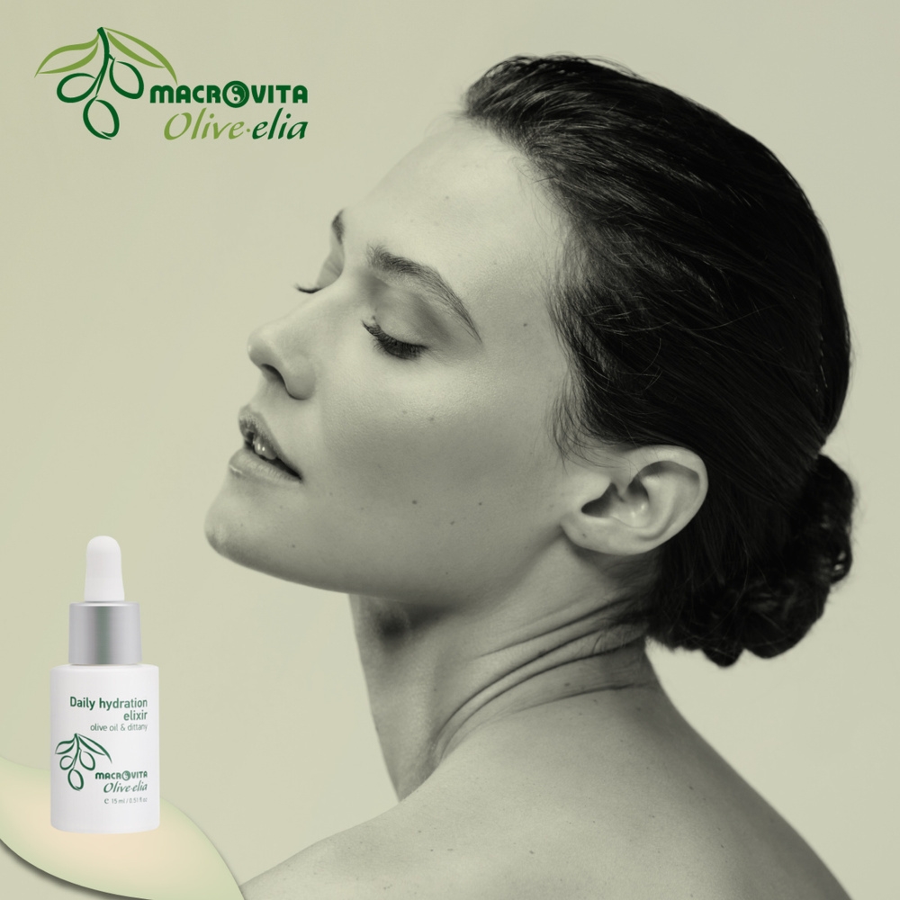 Macrovita Olive.elia nawilżający eliksir do twarzy z lebiodką kreteńską (dittany) 15ml