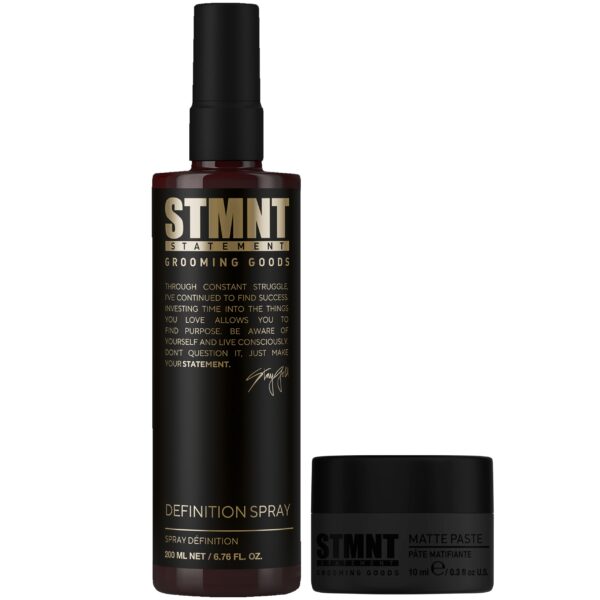 STMNT Pasta Matująca 10 ml + Spray Definiujący 200 ml - profesjonalny zestaw do stylizacji