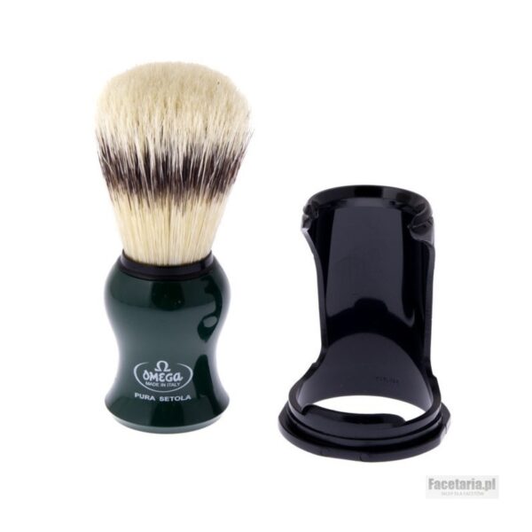 Omega 80265GR pędzel do golenia naturalna szczecina zielony