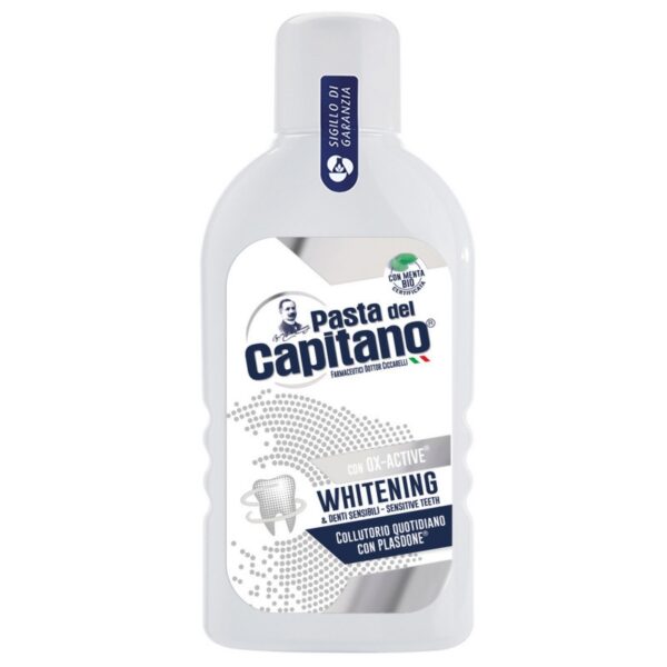 Pasta del Capitano Whitening wybielający płyn do płukania jamy ustnej 400ml