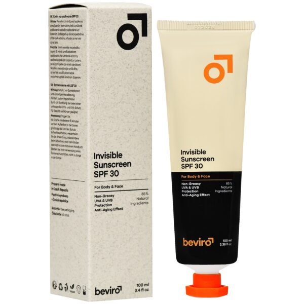Beviro Invisible Sunscreen SPF 30 – krem UVA UVB, 100 ml
