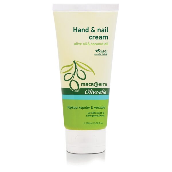 Macrovita Olive.elia Hand & Nail naturalny krem do dłoni i paznokci z bio-oliwą i olejkiem kokosowym 100ml