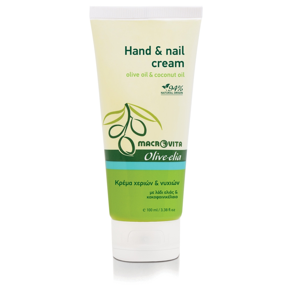 Macrovita Olive.elia Hand & Nail naturalny krem do dłoni i paznokci z bio-oliwą i olejkiem kokosowym 100ml
