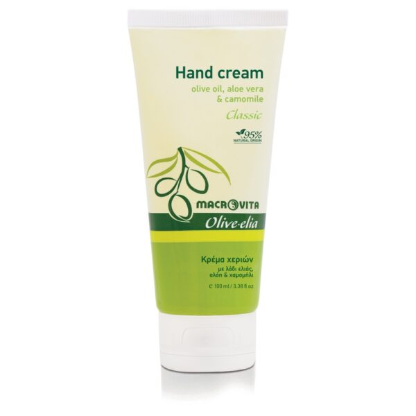 Macrovita Olive.elia Classic naturalny krem do dłoni z bio-oliwą, aloesem i rumiankiem 100ml