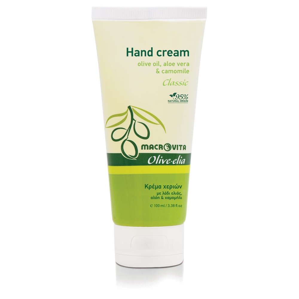 Macrovita Olive.elia Classic naturalny krem do dłoni z bio-oliwą, aloesem i rumiankiem 100ml