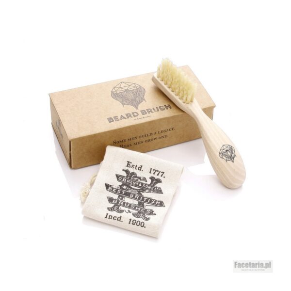 KENT Beech Beard Brush szczotka do brody, dla leworęcznych
